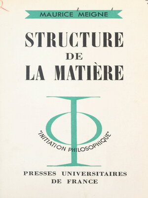 cover image of Structure de la matière